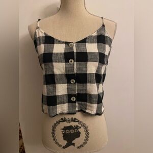 Anco Gingham Crop Top 100% Cotton SIZE 12